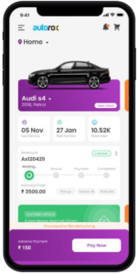 Customer App for garages - service dashboard