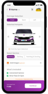 Intuitive repair diagnosis to empower customers identify problems with their car.