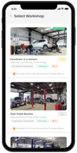 Customer App for garages - workshop selection